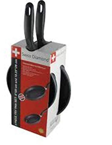 Swiss Diamond 607i Set mit 2 Pfannen, 24 cm und 28 cm, für Induktion, Antihaftbeschichtung, kein PFOA, Schweizer hergestellt