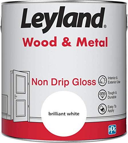 Leyland Wood & Metal Non Drip Gloss, Brilliant White, 2.5 Litre