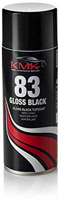 KMK Pintura SPRAY color NEGRO acabado BRILLANTE 400 ML uso profesional para carrocería
