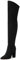 Castamere Donna Moda Cerniera Stivali Sopra il Ginocchio Tacco a Blocco 10CM Tacco Alto Nero Scamosciato Scarpe EU 37.5