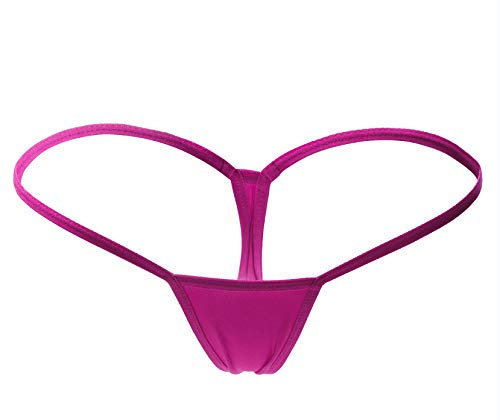 JFAN Perizoma Donna G-String Slip Mutande Tanga Intimo Jockstrap Estate Elastico Thong Rosa Rossa S