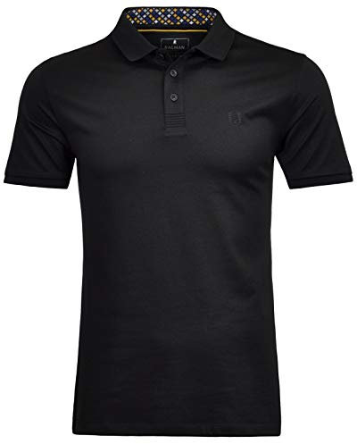 RAGMAN Herren Polo-Shirt Uni Keep Dry, modern fit Schwarz-009, S