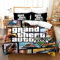 ysldtty 3D Bettwäsche Set Spiel GTA Cartoon Bettbezüge Kissenbezug Grand Tröster Bettwäsche Bettwäsche H1567U 200CM x 200CM Mit 2-teiligem Kissenbezug 50CM x 75CM