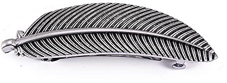 KKJOY Vintage Metall Haarspange Silber, Blätter Haarklammer, Haarnadeln Groß, Gothic Haarspangen Damen, Braut Haarschmuck Hochzeit, Bananenspange für Frauen und Mädchen