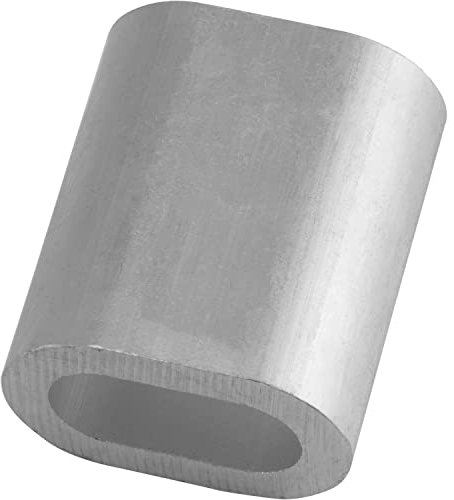 FASTON® Pressklemme 6 mm aus Aluminium (20 Stück) Pressklemmen Presshülsen Stahlseil Seil Drahtseilklemmen Seilklemme Klemme Presshülsen Kabel Seilverbinder