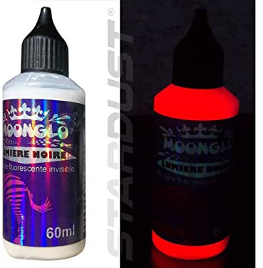 Stardust MOONGLO BLACKLIGHT INVISIBLE UV Peinture pour Brush - RED 60ml