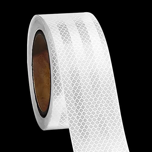 TONAUP Reflektorband Klebeband Warnband, 10M X 5CM Reflektorband Selbstklebend Warnklebeband Wetterfestes für Sicherheit Markierung Warnung LKW Motorrad Fahrrad Nacht Reflektor Streifen Tape