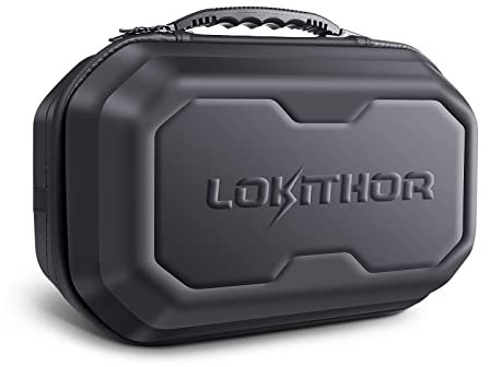 LOKITHOR JA Bag Eva Protection Case for JA300/JA301/JA302/JA400 Jump Starter with Air Compressor, Black, 12.3inch*9.0inch*6.0inch