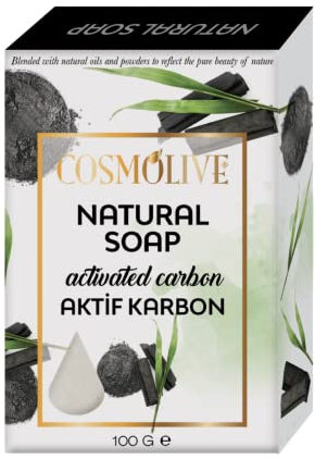 Cosmolive 24 types Natural Soap - goats milk soap, donkey milk soap, tea tree soap, sulphur/sulfur soap and the other (pure olive oil, black seed, argan oil, lavender, rose etc) (Activated carbon)