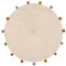 Atmosphera - Kinderteppich - Baumwolle und Pompons - beige - D90 cm - Beige