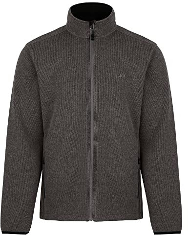 Jeff Green Herren Strick Fleece Jacke Carlow, Größe:XL, Farbe:Ash 1