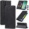 Jasonyu Coque pour Motorola Moto E13, Housse Etui en Cuir PU Portefeuille [Antichoc] [Magnétique] [Porte Cartes] [Stand Fonction] Flip Coque (Noir)