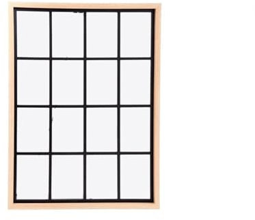 Geko Espejo de ventana con efecto de madera natural, 80 cm