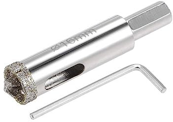 TOP-VIGOR 16mm Diamond Drill Bit Glass Hole Saw Set, Hollow Core Drill Bit with Spotting Drill Bit, Tile Hole Cutter Set Core Drill Bits Center Pilot for Ceramics Porcelain Tile Bottles Pots Brick