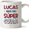 MUGFFINS Tazas Personalizadas para CURA hombre - En Español - Eres Súper - 11 oz / 330 ml - Regalo Personalizable original y divertido