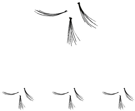 ARTDECO Permanent Individual Lashes - Künstliche Wimpern, Einzelwimpern zum längerfristigen Tragen - 1 Stück (Packung mit 4)