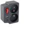 Biplite Domino 2X16A + 1xUSB-A + 1xUSB-C avec interrupteur Noir