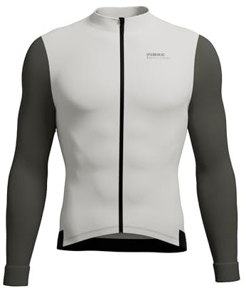 INBIKE Maglia Ciclismo Invernale Uomo Giacca Bici in Pile Antivento Aderente Silm Fit per MTB Bici Running e Vita Quotidiana