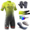 Herren Fahrrad Skinsuit,Kurzarm-Radsportanzug，Gepolstert einteilig Trisuit Bike Short Trisuit Einteiler für Wettkampf，Handgefertigter Hochdichter Schwamm in Wettkampfqualität Gepolstert (TYP-4,XXL)