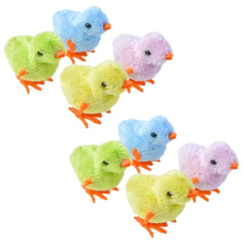 Anloximt 8 Stück Küken Aufziehbares Spielzeug - Ostern Aufzieh Huhn - Huhn Kuscheltier - Osterküken Deko - Osterdeko Küken - Osterkorb Füllstoffe Und Kindergeburtstage