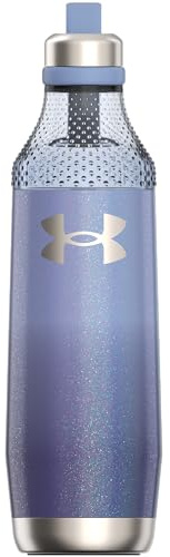 Under Armour Botella de agua de acero inoxidable Twist-Off Top de 22 onzas para batidos de hielo y proteínas, aislada, a prueba de roturas, a prueba de olores, botella infinita