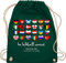 Turnbeutel Rucksack - WM Taschen - Im Fußball vereint - Deutschland EM 2024 Länder - Unisize - Dunkelgrün - deutschland-fanartikel fußball-em fanartikel europameisterschaft germany beutel tasche