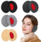 DELAESI Ear Warmers 4 Pairs Ear Muffs Bandless Earmuffs Fluffy Winter Ear Muffs Soft Warm Winter Ear Warmers for Women and Men Outdoor Activities