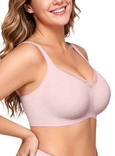 OEAK Soutien-gorge sans armatures en maille V confortable pour femme - Soutien-gorge sans armatures - Push Up - Pour tous les jours