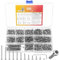 520 Pcs M3 Tornillos Set, Juego de Tornillos y Tuercas, Tornillos Hexagonales, Tornillos de Cabeza Hueca Hexagonal Cilíndrica con Tuercas, Tornillos de Cabeza Allen de Acero Inoxidable