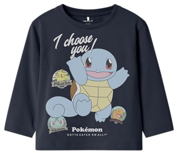 Name IT Jungen Nmmjumbo Pokemon Nreg Ls Top Box Sky, Navy Blazer, 92 EU