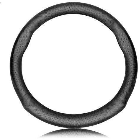 Txopaf Auto Leder Lenkradhüllen, für Mercedes-Benz Vito Viano W639 2003-2014 Lenkradbezug Atmungsaktive Lenkradhülle Anti-Rutsch Lenkradschutz Gemütliche zubehör,A/Black-Perforated