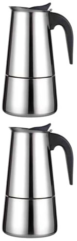 IMIKEYA 2 Uds Olla De Almacenamiento De Café Cafetera Italiana Cafetera De Mano Hervidor De Café Expreso Molido Máquina De Café Expreso Italiano Cafetera Para Acampar Máquina De Café