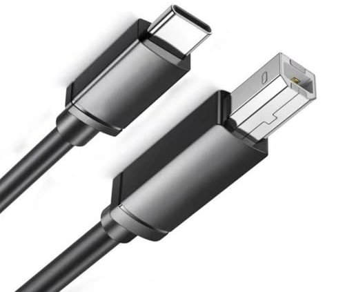 Tipo C a USB 2.0 Cavo di Stampa Porta Quadrata Cavo Adattatore USB C Per Stampanti Scanner Lunghezza 50cm A 300cm Nero