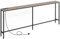 MAHANCRIS Console Table with Power Outlet, 200 CM Narrow Sofa Table, Industrial Entryway Table with USB Ports, Behind Couch for Entryway, Hallway, Living Room, Greige and Black ACTHG20KE01