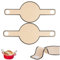 Nicoone Silikon-Backmatte für Dutch Oven,Wiederverwendbare Teigtropfen Backmatte Ofenzubehör,Lange Griffe Teig Brotschlinge Backmatte,Braun (2PCS Braun)