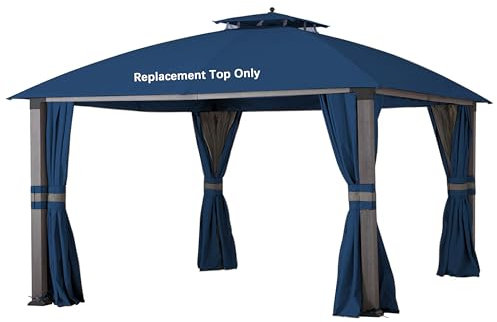 JANCANOPY Ersatz-Pavillon-Oberteil für Eagle Brooke Pavillon Modell A101007600, A101007603, A101007604, Marineblau, 10 x 12 cm