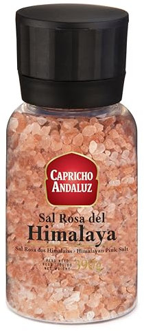 CAPRICHO ANDALUZ Molinillo Sal Rosa del Himalaya 390gr- Condimento Perfecto en Platos para Realzar Sabores y Sazonar Comidas.