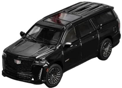 WHYMIRRJ 1:64 Für Cadillac Escalade ESV Legierung Automodelle Miniatur Replik Fahrzeugmodell Simulation Dekoration Sammlung(Black)