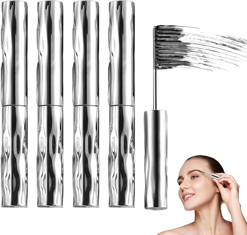 4 Stück Metal Mascara 3D Curling Iron Eye Mascara Wasserdicht Langanhaltend Schwarz Volumengebend