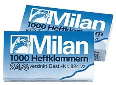 Heftklammer Milan 24-6 verzinkt 1000 ST HK824 * A+B November-Januar *