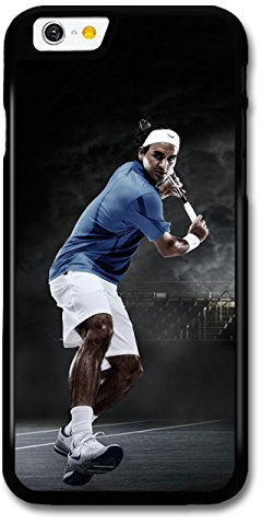 Roger Federer Playing Blue & Black Tennis Player hülle für iPhone 6 6S