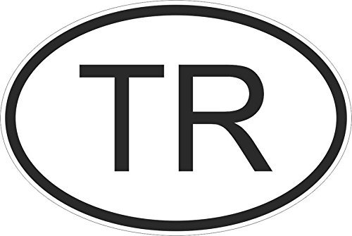 Akachafactory Aufkleber Sticker oval Land Flagge Auto, Motorrad, in der Türkei tr Türkei