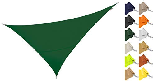 Kookaburra 6m x 4.2m Right Angle Triangle Water Resistant Garden Patio Sun Shade Sail Canopy 96.5% UV Block with Free Rope (Green)