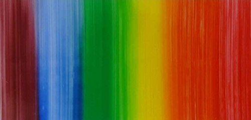 Wachsplatte Regenbogen, quergestreift 20x10 cm - 9752 - Verzierwachsplatte 200x100 mm für Kerzen