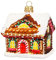 PPH 'IMP' Christbaumschmuck Figuren Essen Christbaumschmuck (Lebkuchenhaus 7.5cm) Figuren Essen Christbaumkugeln Weihnachtskugeln Weihnachts-Baumschmuck Baumkugeln Deko Luxus