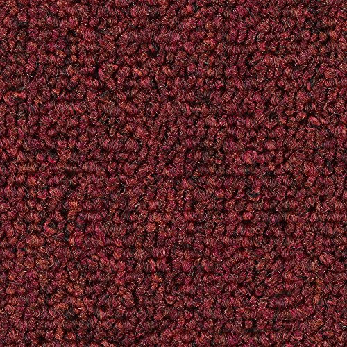 BODENMEISTER BM72051 Teppichboden Auslegware Meterware Schlinge rot 400 cm und 500 cm breit, verschiedene Längen, Variante: 3, 5 x 4 M