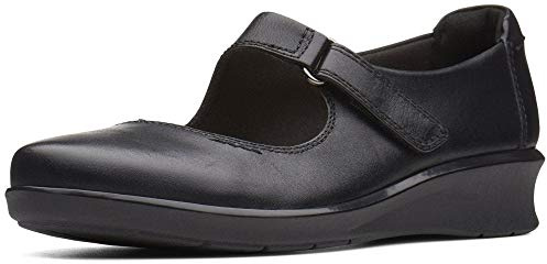 Clarks Women's Hope Henley Loafers, Black Black Leather, 5.5 UK