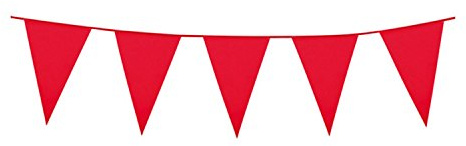 Boland 10 Metre Giant Plastic Flag Bunting (45x30 (XL)) (Red)