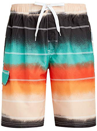 Kanu Surf Herren Flex (Normale und erweiterte Größen) Badehose, Apollo Schwarz, XL
