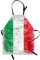 ABAKUHAUS Italien Kochschürze, Grunge Muster Brushstroke Gemaltes Bild der italienischen Trikolore, Höhenverstellbar Klare Farben ohne verblassen, Rot Grün